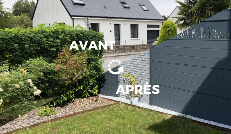 Avant & après pavillon cloture et terrasse réaliser par ailleurs paysage